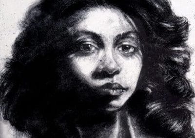 This is a charcoal portrait of my dear Friend and Classmate Sheila Ashby Schultz, drawn nearly thirty-five years ago.