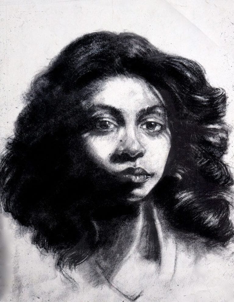 Charcoal Drawing of Sheila A Schultz